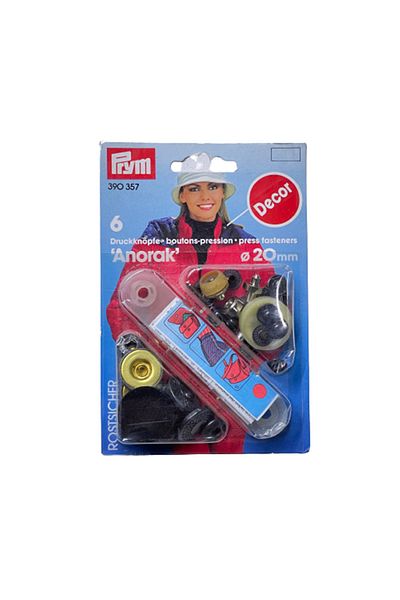 Prym Snap Print Button and Tool390357 Denim Blue Jean Anorak