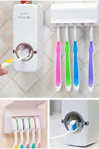 MorzaHome Diş Macunu Sıkacağı Ve 5'li Diş Fırçalığı Macun Sıkıcı Diş Fırçası ...