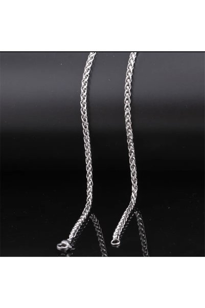 Lunays Stainless Steel Braid Model Chain Men's Necklace