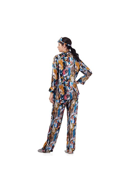 Nomads Felt Silk Shirt Trousers-Pajamas Set| Abstract Pattern 7| Nomads Felt