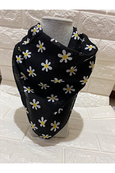 sema aksesuar Дамски памучен шал с шарки на маргаритки - бандана