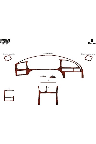 meriç cockpit design ميريتش ®   هيونداي النترا توربيدو امامي مطلي ماهوجني 8 ق...