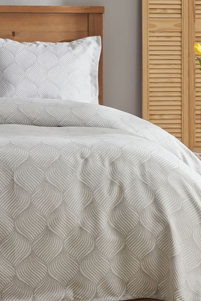 Karaca Home Oyster Gray Double Bedspread