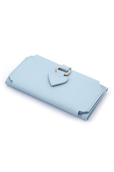 Womancraft Women's Wallet Baby Blue Pinterest Model Accessory Women's Wallet with Card Holder and Phone Compartment