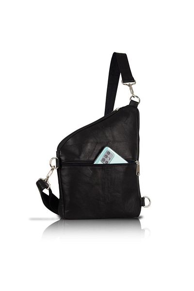 fubileather Τσάντα στήθους Bodybag Γνήσιο Δερμάτινο Messenger Unisex