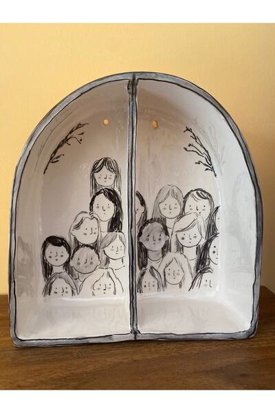 Naranja Ceramics El Yapımı Seramik Mumluk-duvar Süsü