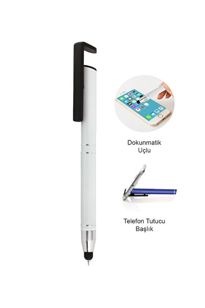 SEDEF SİLVER Çok Fonksiyonlu Tükenmez Kalem-cep Telefonu-tablet Kalemi.