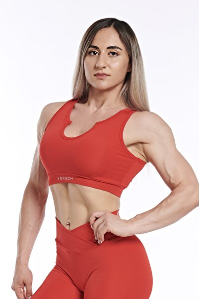 YEXECH Women's Collar Detailed Supported Sports Bra