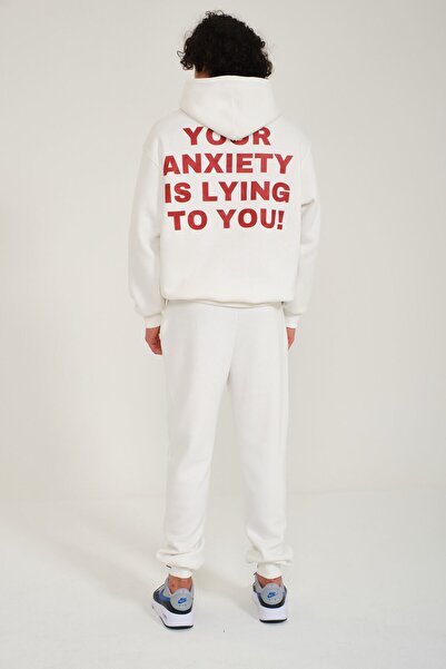 C&C OKULCUNUZ Ваша тривога лежить на вас Спортивний костюм з капюшоном і кишенями Kanguru