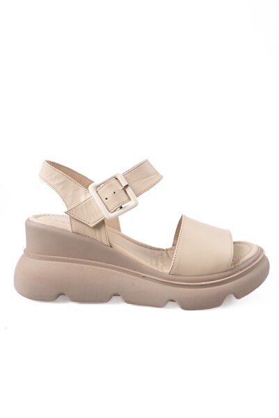 PASSAGE SHOES Women's Skin Genuine Leather Wedge Heeled Sandals 6221