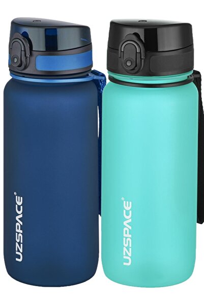 Uzspace 2-Piece Tritan Flask Set 650 Ml 14 Different Color Options Fiftyfifty
