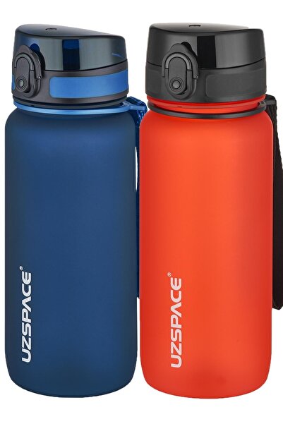Uzspace طقم قارورة تريتان مكون من قطعتين سعة 650 مل و14 خيارًا مختلفًا للألوان