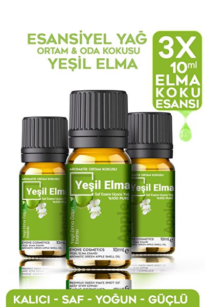 Evove Cosmetics Esansiyel Yağ Elma Çiçeği Oda Kokusu 3 Adet 10ml Set Aromatik...