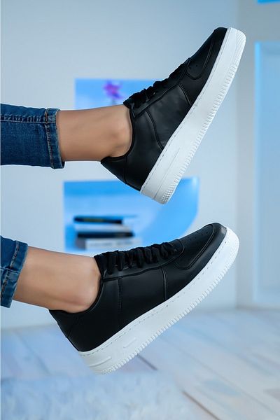 Bartrobel Μαύρα Λευκά Unisex Αθλητικά Παπούτσια