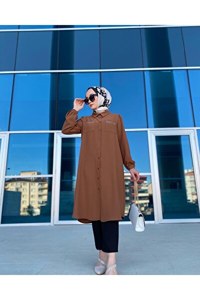 moda emira Pocket Stone Detailed Tunic