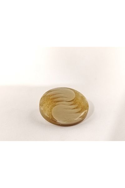Kariyer Astar 2.7 Cm Footed Polyester Beige Color 10 Pieces Buttons