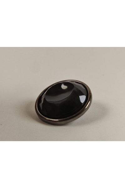 Kariyer Astar 3.5 cm Footed Black Curved Edge 10 Pieces Buttons