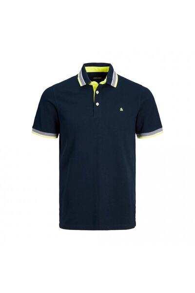 Jack & Jones تيشيرت بولو رجالي باللون الكحلي -12136668 Jjepaulos Noos