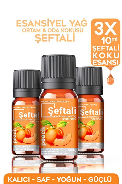 Evove Cosmetics Esansiyel Yağ Şeftali Çiçeği Oda Kokusu 3 Adet 10ml Set Aroma...