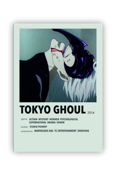 Tokyo Ghoul Anime Info Card Minimalist Poster