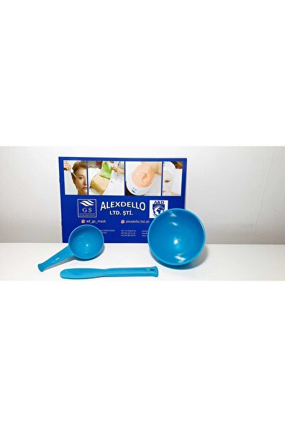 ALEXDELLO AD&GS Mavi Maske  3lü Maske Seti/ Karıştırma Kabı+ Spatula+ Ölçek 1...