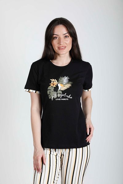 Kadınle Cotton Striped Bottom Pajama Set