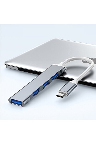 Derwell Type-c Girişli Usb Çoğaltıcı Typec To Usb 3.1 Hub 4 Ports (macbook Bi...
