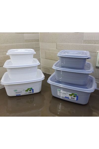 HOBBY LİFE Gree Home Microwave Storage Container 3 Pieces