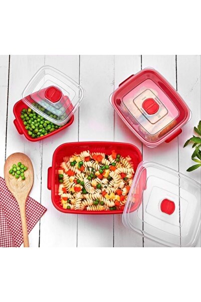 HOBBY LİFE Gree Home Microwave Storage Container 3 Pieces