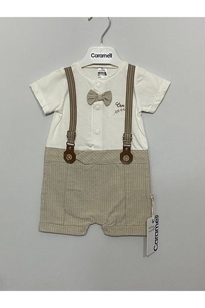 Caramell Bow Tie Summer Jumpsuit