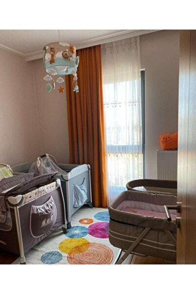 Leobabyroom Gri Bulutlu Mint Hayvan Figürlü Kız/erkek Bebek/çocuk Odası Tasarım Avize