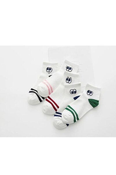 footmania Σετ κάλτσες 5" Ζευγάρι Γυναικείες Half Conch Confused Eyes