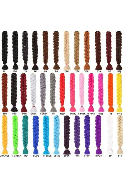 X-Pression X-pression 2 Yellow..african Braid Jumbo Hair African Braids Rasta Tiwist Black Braid 165 Gr
