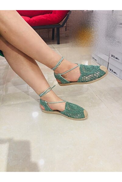 PUNTO Arme Cıty Ac335109 Bağcıklı Örgü Espadril Rahat Ve Tam Kalıp Babet