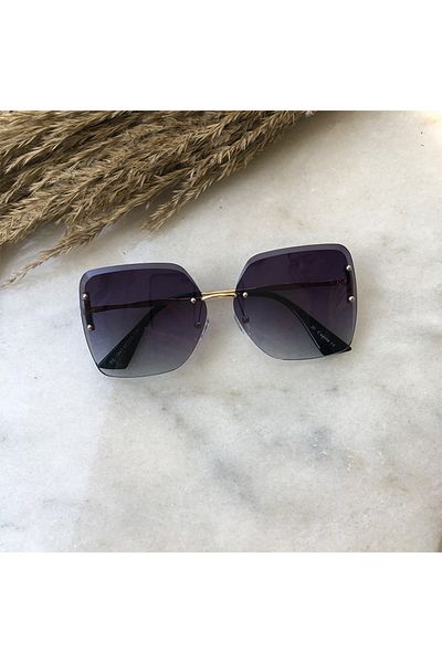 Di Caprio Siena Rectangular Gold Detailed Color Transition Women's Sunglasses