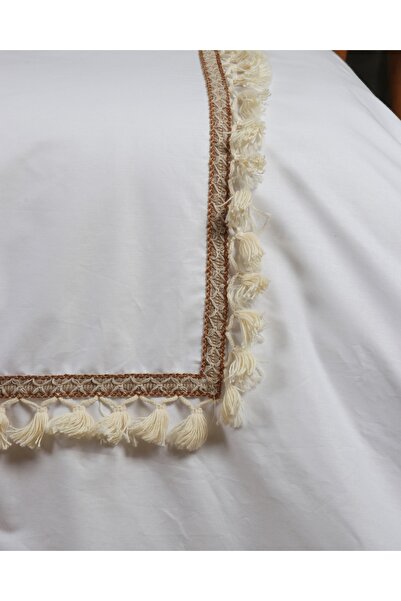 NDC HOME White Pompom 100% Cotton Single Duvet Cover Set