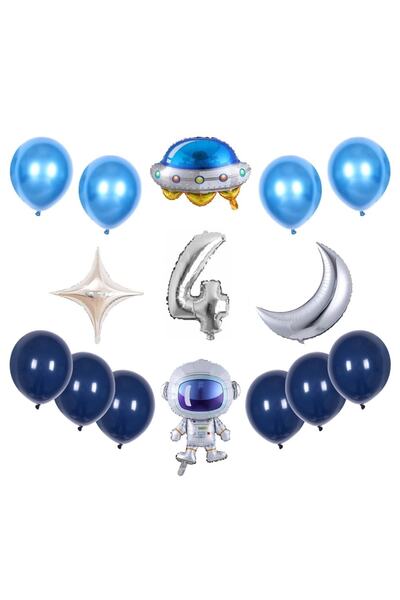 DÜVENCİ TİCARET Çıtıpitıstore Space Themed Birthday Balloon Set