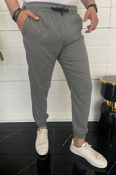 MODAMESTO Men's Smoked Relaxed Fit Jogger Pants