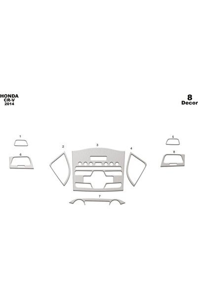 meriç cockpit design Meric® Honda Cr-v 4x4 Front Torpedo Trim Aluminum 8 Part...