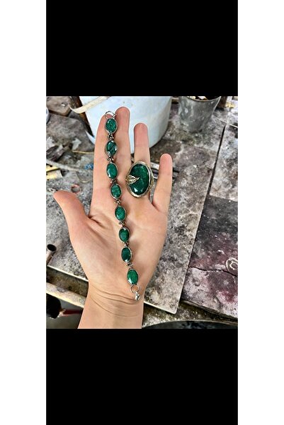 Gümüşhanesi Zümrüt Taşlı Yüzük Ve Bilekliğimiz