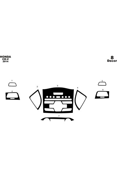 meriç cockpit design ميريتش ®   هوندا Cr-v 4x4 توربيدو أمامي مطلي أسود لامع 8...