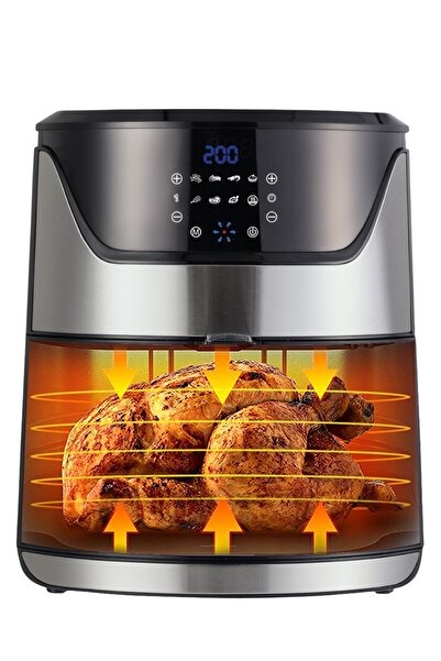 KUMTEL Inox Digital Fastfryer Yağsız Fritöz Airfryer