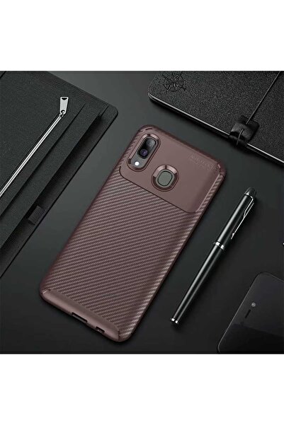 Samsung Galaxy A20/a30 Case Carbon Design Wonderful Cut Negro Cover