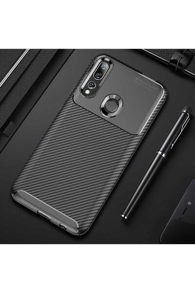 Huawei Y9 Prime 2019 Case Carbon Design Wonderful Cut Negro Cover