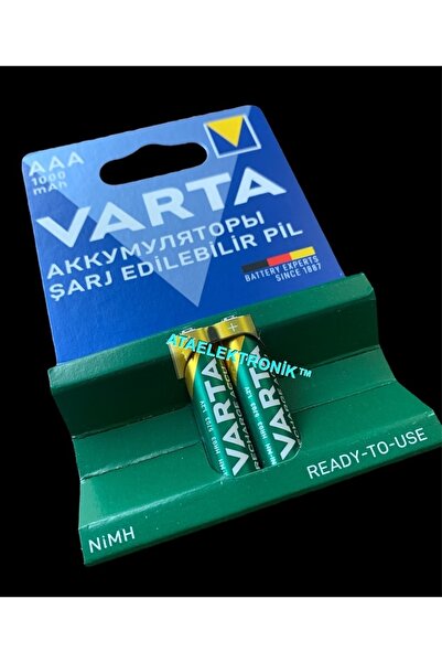 ATAELEKTRONİK Varta Sarj Edilebilen Accu Ince Pil Aaa 1000 Mah 2'li