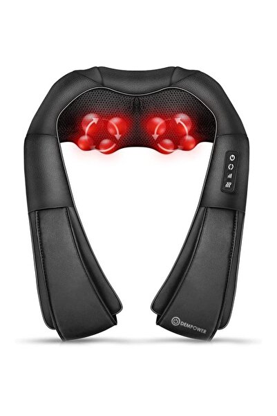 DEMPOWER Dp-76 Siyah Renk Kollu Isı Özellikli Boyun Masaj Yastığı Boyundan As...