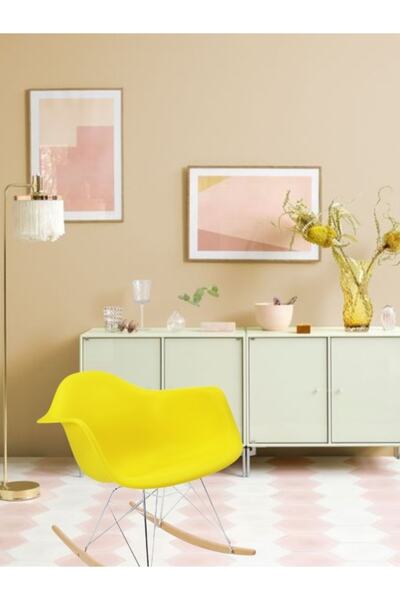 POP DEKO Eames Sallanan Sandalye-rar Sarı