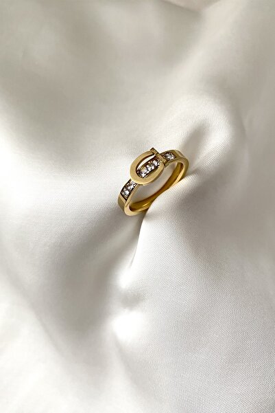 SilverStone Baguette Stone Thin Belted Steel Ring