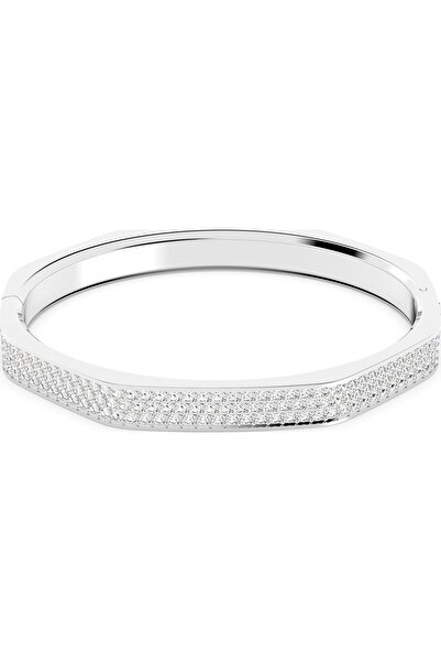 Swarovski Dextera Bangle Bileklik, Octagon Cut, Beyaz, Rodyum Kaplama - 56556...