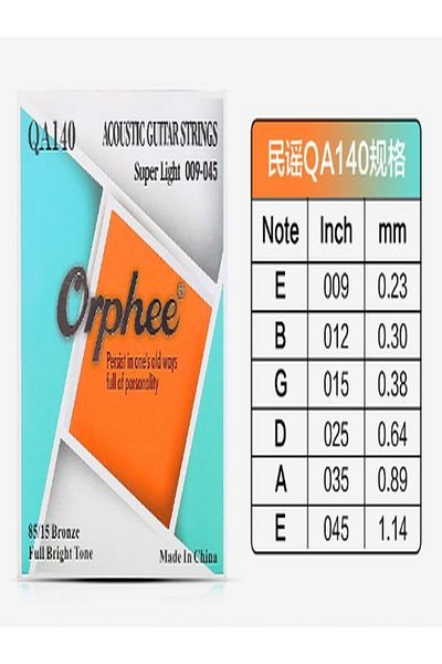 Orphee Acoustic Gtirar Wire Qa140 Super Light 009-045